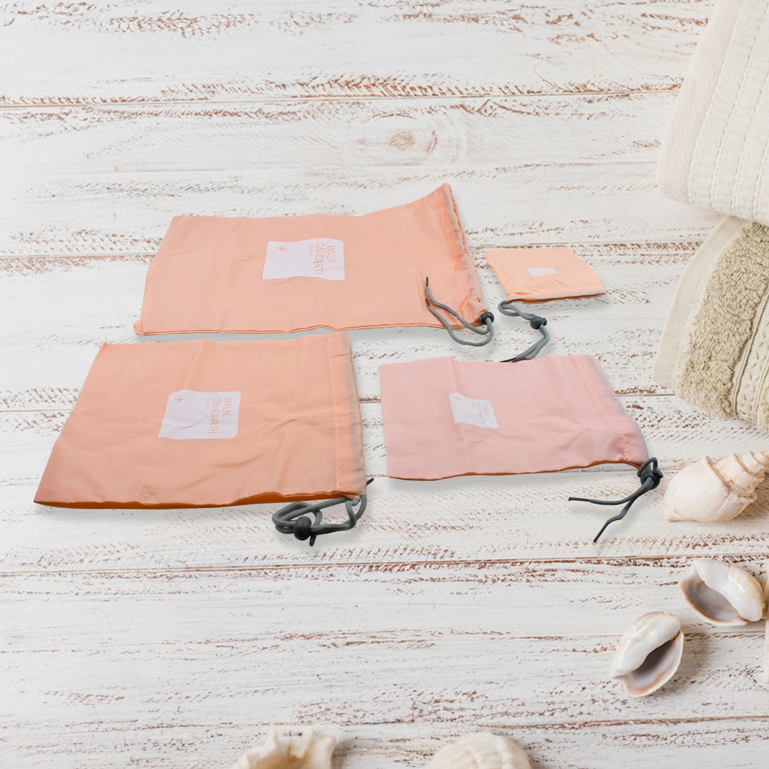 4510 Travel Storage Bag Waterproof Nylon Drawstring Pouch Men And Women Folding Clothes Classified Organizers Packing Shoes Luggage Bags (4 Pc Set) 4510 Travel Storage Bag Waterproof Nylon Drawstring Pouch Men And Women Folding Clothes Classified Organizers Packing Shoes Luggage Bags (4 Pc Set)